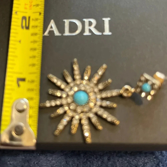 Adornia Blue/Silver Starburst Crystal Earrings‎ - Picture 4 of 12